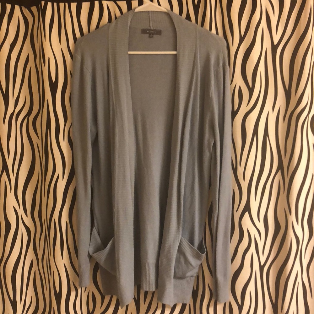 Light Blue Long Sleeve Cover Up